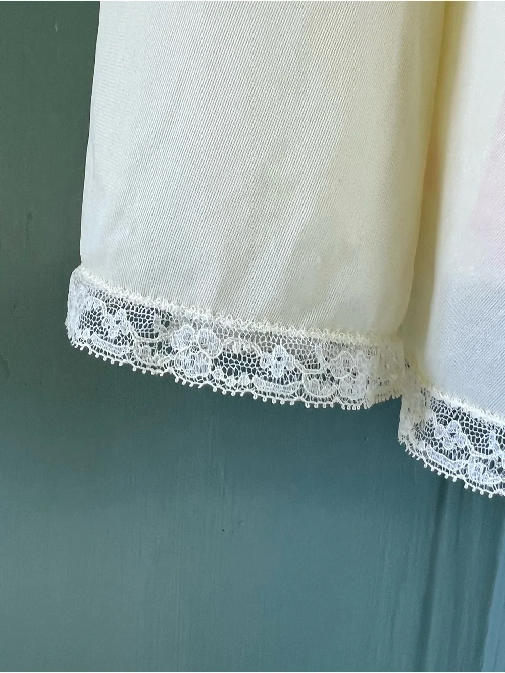 Vintage Womens Sheer Pale Yellow Flowers Spaghetti Strap Nightgown Nightie Lace - Picture 4 of 16